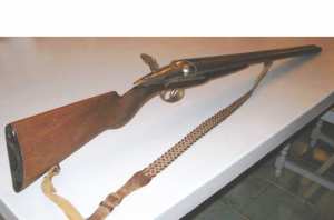 Saisie d'un fusil de chasse, des munitions et de la poudre noire