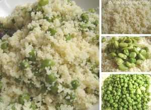 MESFOUF couscous aux feves et petits pois