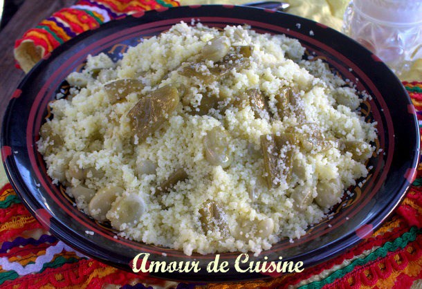 Aghmoudh: Couscous aux fèves et huile d’olive