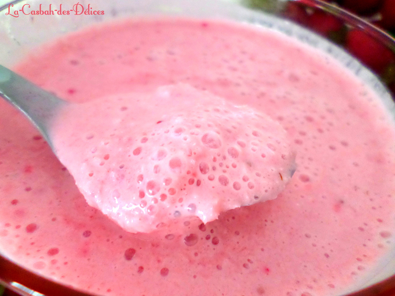yaourt glace aux fraise