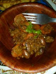 كبد دجاج مع التوابل