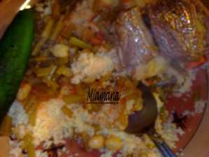 Couscous aux chardons sauvages  Taghediwth