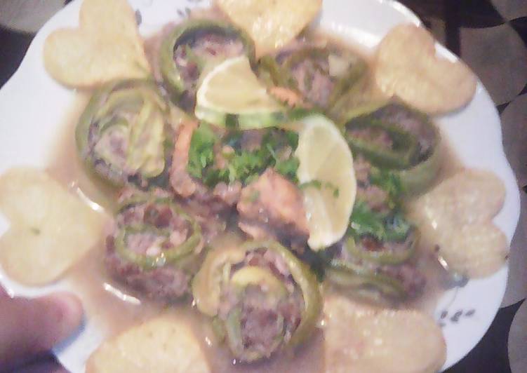 طاجين الكفتة بالقرعة والبطاطا