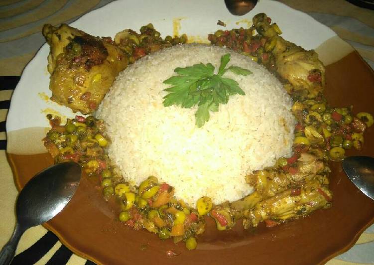 الارز بدجاج