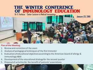 The Winter Graduated Meeting - Immunology-