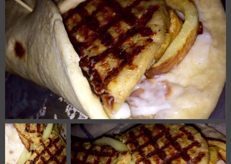 البرجر الخفيف بالتورتيلا 🌯