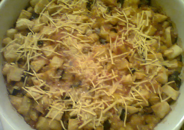 طريقة عمل غراتان مكعبات الخضر المقلية