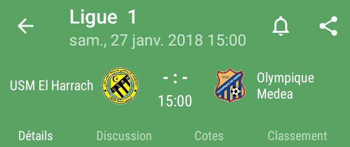Usm El Harrach Vs Olympique Medea