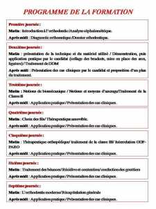 1 er stage de la formation d' Orthodontie