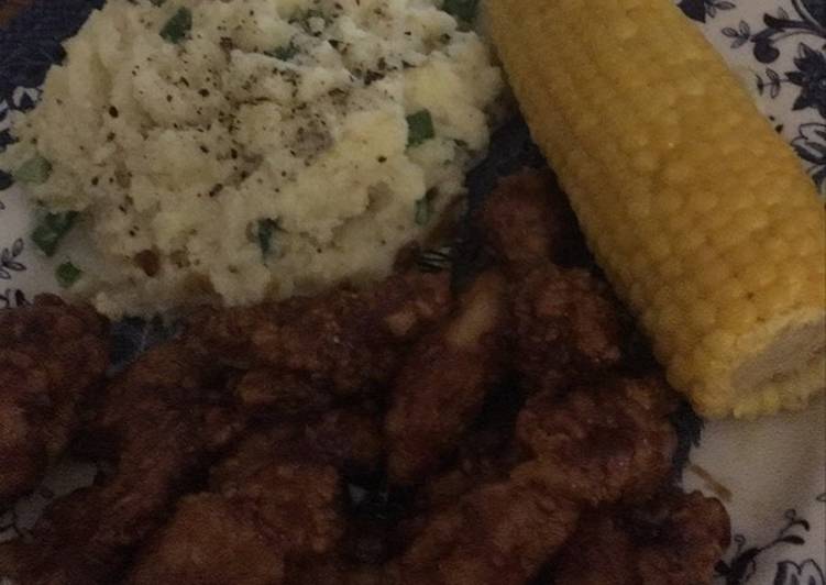 أصابع الدجاج بالعسل