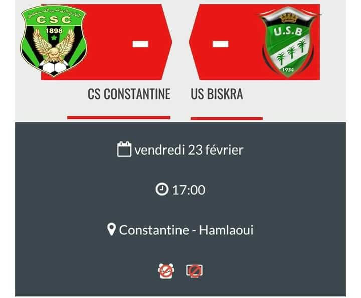 اتحاد بسكرة - شباب قسنطينة