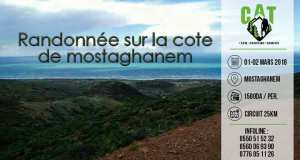Randonnée sur la cote de mostaghanem