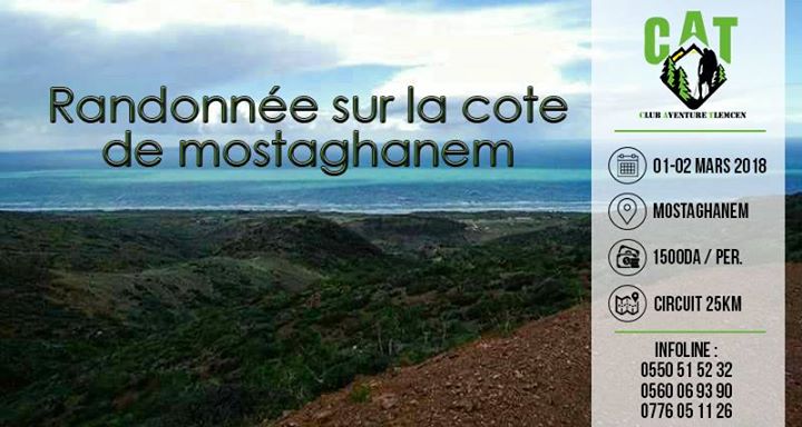 Randonnée sur la cote de mostaghanem