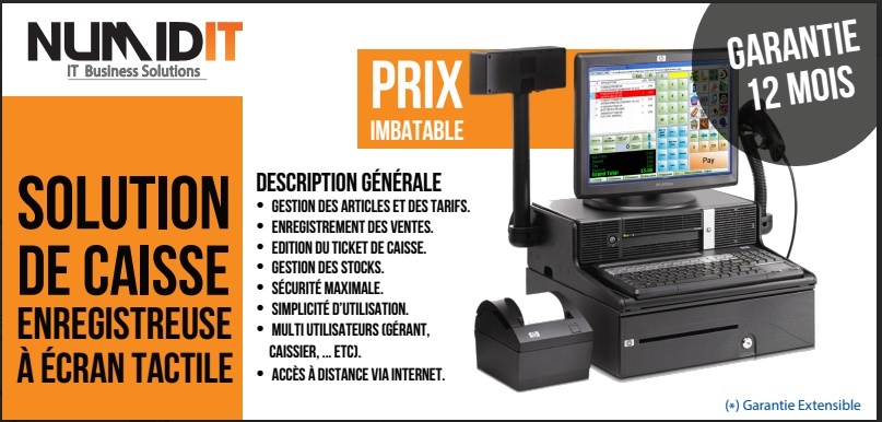 Pack caisse enregistreuse et logiciel de gestion