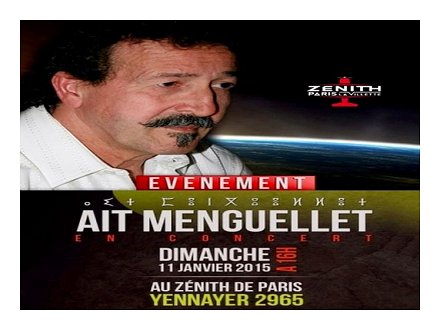 Lounis Aït Menguellet en concert au Zénith de Paris en janvier 2015