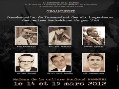 L'OAS assassinait aussi l'intelligence'                                    IL Y A 50 ANS, ALI HAMMOUTèNE, MOULOUD FERAOUN, SALAH OULD AOUDIA, MAX MARCHAND, ROBERT eYMARd ET MARCEL BASSET'
