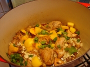 Tajine de poulet aux pêches