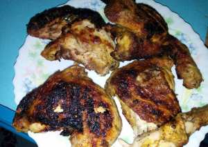 فراخ مشوية على الفحم