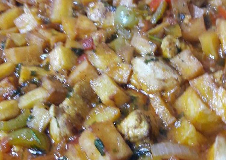 دجاج بالخضار