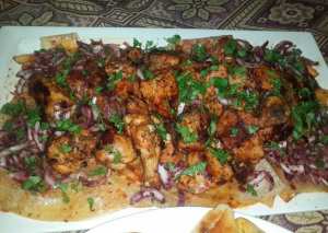 دجاج تركي على الفحم