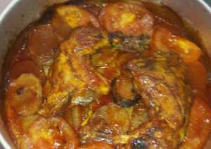 صينية دجاج بالبطاطا بدون فرن