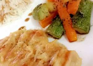 الدجاج المطفى بالثوم والليمون