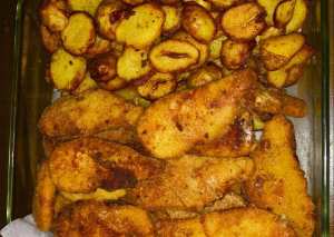 صدور دجاج مع البطاطا