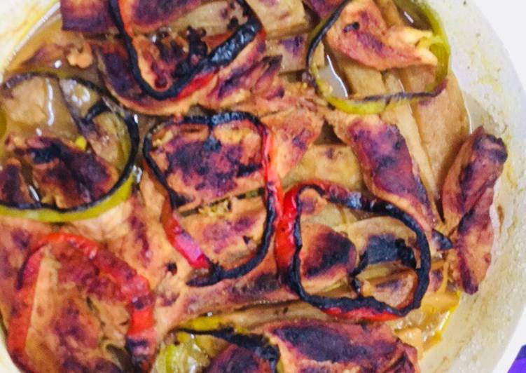 تبسي بطاطا بشرحات الدجاج