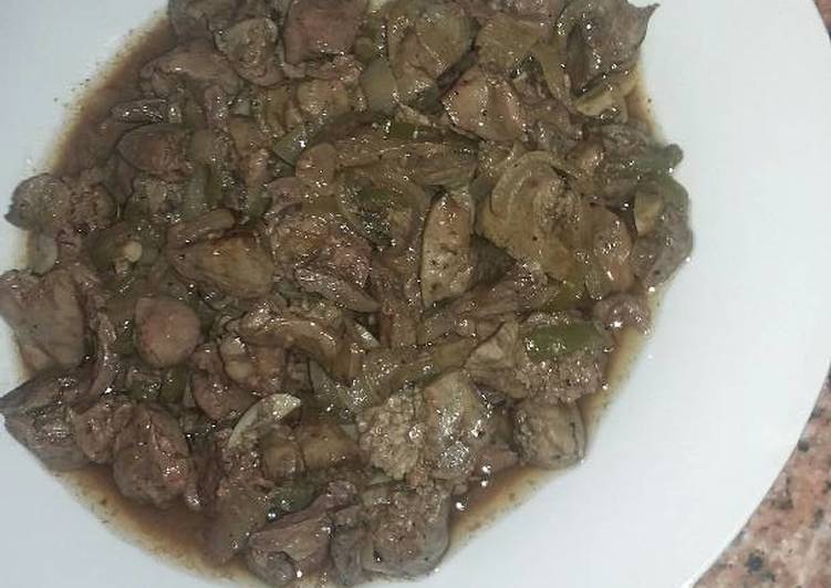 كبده و قلوب دجاج