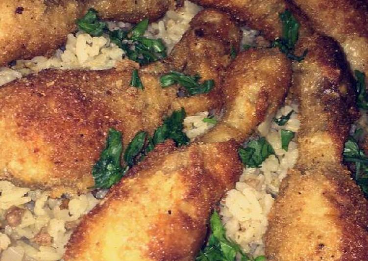 افخاد الدجاج المقرمشه