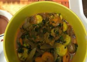 قوانص دجاج بالخضار