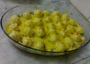 كرات البطاطا بالدجاج والمشروم