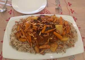 الدجاج المحشي بالأرز