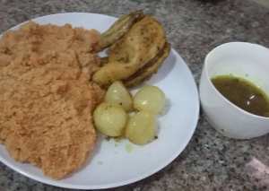 دجاج بالكيس مع برغل بالصلصه شهيه جدا 😙