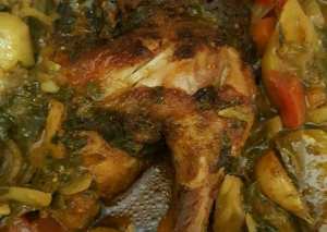 دجاج 🐔 بالخضار في الفرن