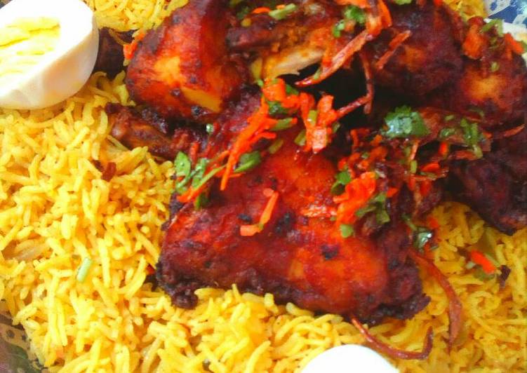 دجاج مقلي مع أرز مندي بطريقتي ♥