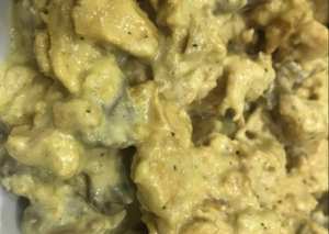 دجاج بالمشروم والكريمه