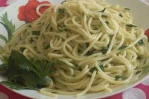 Spaghettis à l’ail