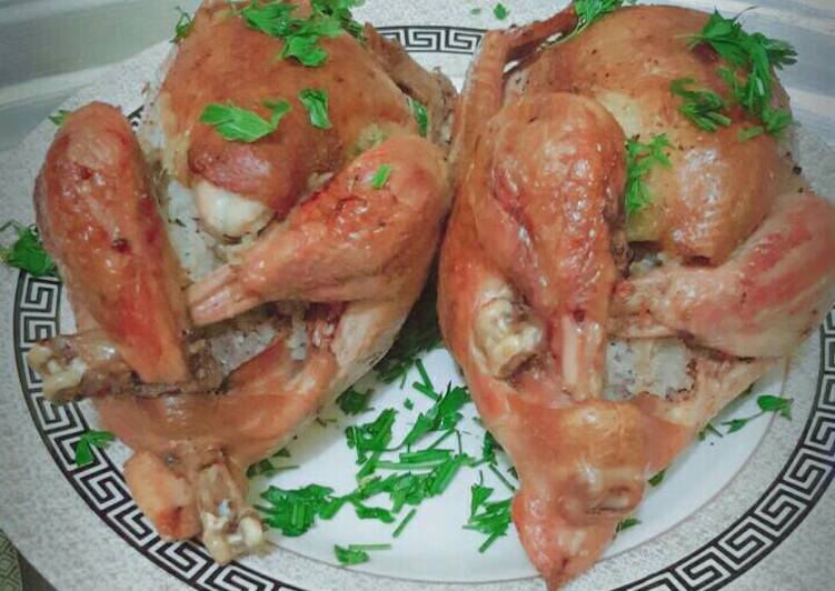 دجاج بلدي بالحشوة بالصور