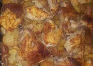 فروج عا بطاطا (دجاج)