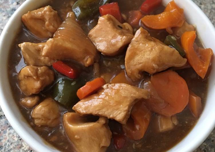 تشكن ترياكي (دجاج بصلصه الترياكي)