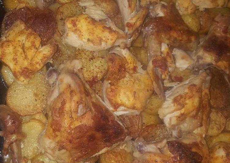 فروج عا بطاطا (دجاج)
