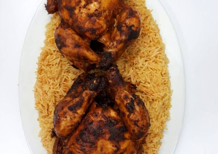 دجاج مشوي بالملح