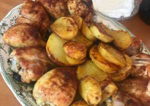 فروج بالبطاطا وجبة غدا سريعة 😉👏🏻