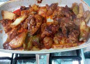 الدجاج المتبل