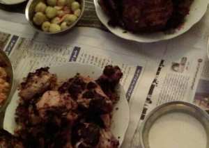 الفراخ المشويه على الفحم