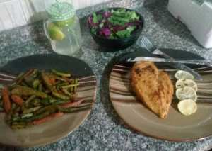 دجاج بالليمون والخضار