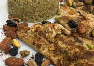 طبق صحي دجاج مشوي