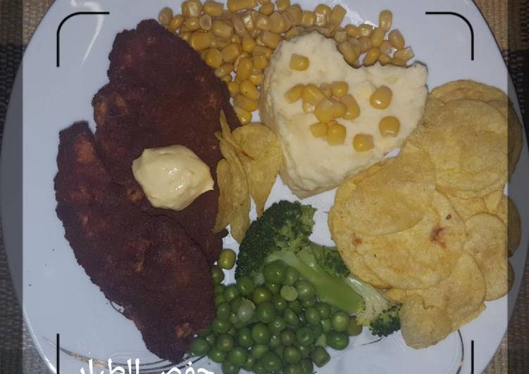 شرائح الدجاج المقرمشة