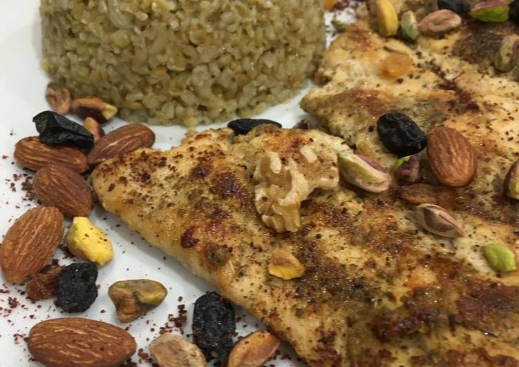 طبق صحي دجاج مشوي